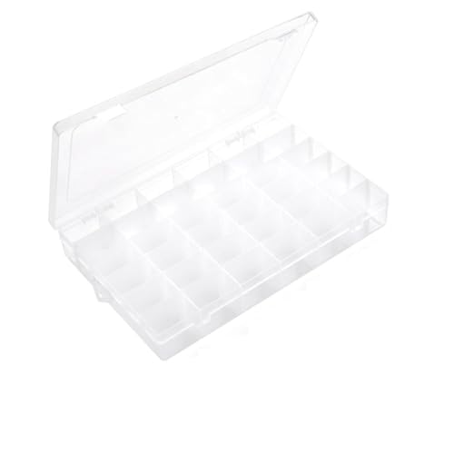 Image of Clear Visible Plastic Storage Box with Removable Dividers, 36 Grids, Suitable for Jewelry, Screws Hardware Accessories Organizer, Crafts, Fishing Tackle