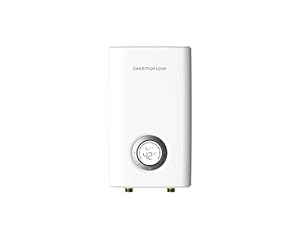Thermoflow Elex 10 kW Durchlauferhitzer 230 V druckfest | Warmwasserbereiter bis 55 °C | G 1/2“ Anschluss | 5,6 L / min | Durchlauferhitzer für Küchenspüle, Waschtisch oder Bad