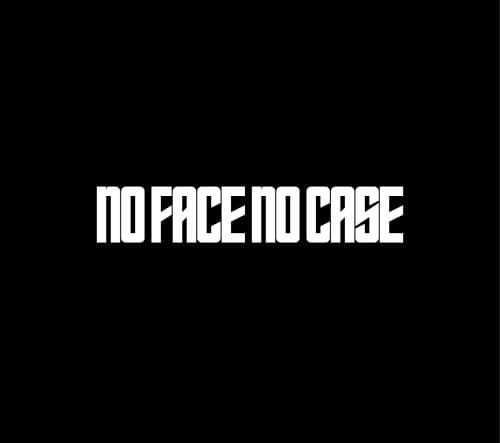 No Face No Case- Helmet Decal, White