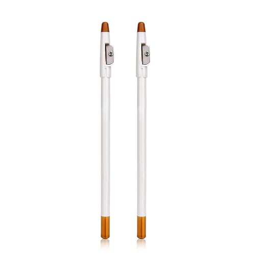 AOVNA 2 lápices de peluquero con sacapuntas integrado, delineador de línea capilar, lápices moldeadores de barba, herramienta de aseo para hombres, mejora el vello facial