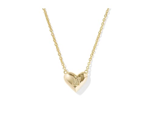 Kendra Scott Womens Heart Letter M Short Pendant Necklace Gold Ivory Mother Of Pearl One Size One Size2