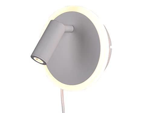 Trio Leuchten LED Wandleuchte Jordan 229210231, Metall Weiß matt, inkl. 5 Watt + 2 Watt LED
