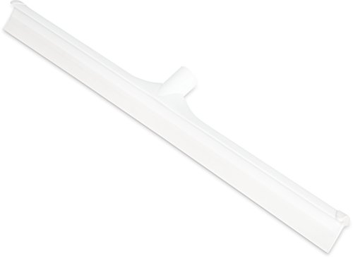 Image of SPARTA 24 inch Floor Squeegee Replacement Head, Seamless Rubber with Rust-Free Plastic Frame for HACCP Compliance, Heavy-Duty Industrial Use, Thermoplastic Rubber, 24 Inches, White