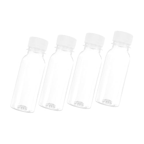 OUNONA 4pcs Large Capacity Juice Bottles Pet Material Reusable Bottles for Drinks