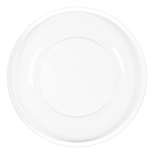 Party Bargains 13-Inch Charger Plates - 8 Pack, Clear White Rim, Heavy-Duty Disposable Chargers For Elegant Dining - Ideal For Weddings And Formal Events #TOP5