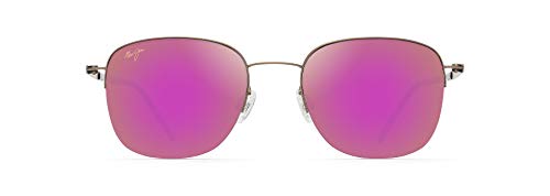 Maui Jim Crater Rim w/ Patented PolarizedPlus2 Lenses Polarized Classic Sunglasses, Satin Sepia/Maui Sunrise Polarized, Small