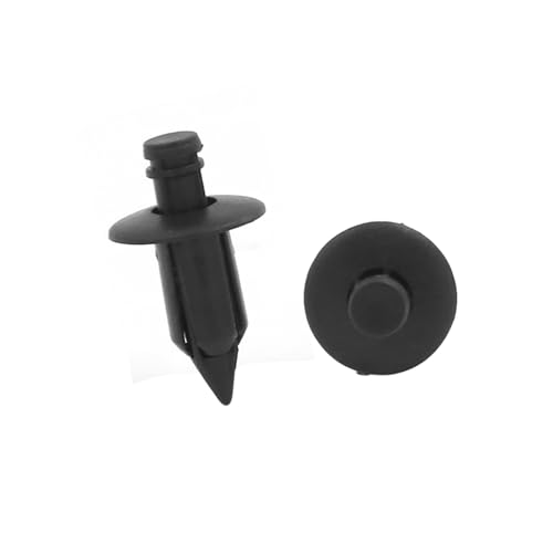 Image of A ABSOPRO 50 Pcs Black Plastic Door Trim Push Pins Fastener Rivet for 7mm Hole Item Replacement