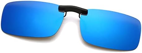Long Keeper Polarised Clip-on Sunglasses - Non Flip Rimless Clip on Sunglasses over Glasses for Men Women UV400 Protection for Driving Fishing Outdoor