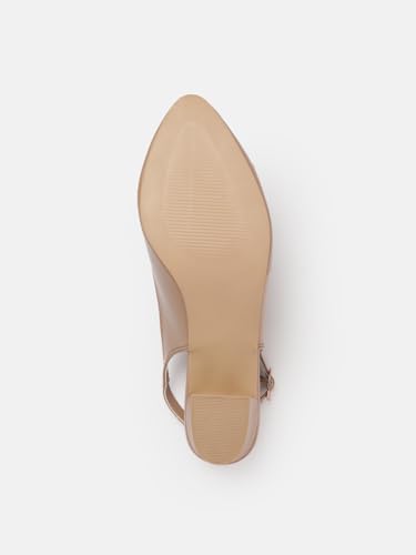 Image of Marc Loire Women's Pointed Toe Block Heel Pumps Shoes for Party, Office and Formal Occasions