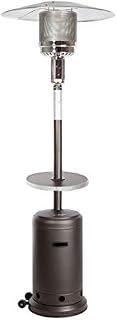 Fire Sense 46,000 BTU [XL-Series] Mocha (Matte Finish) Patio Heater w/Drink Table
