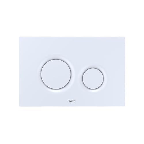TOTO® Dual Flush Round Push Button Plate for Select DuoFit In-Wall Tank Unit, White Matte - YT930#WH