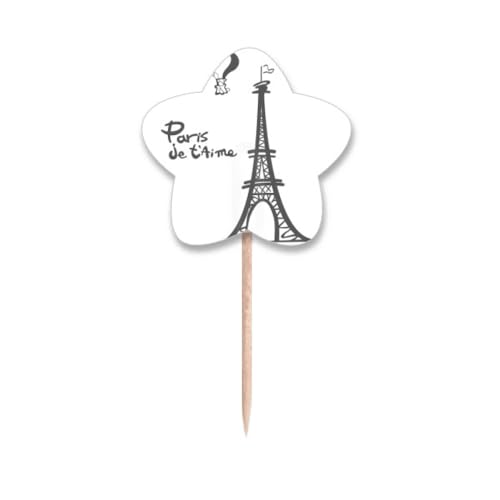 Cure-dents tour Eiffel avec drapeaux pour décorer vos buffets de fête - 2