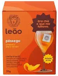 Leão Chá Gelado Sabor Pêssego, Sachê para Preparo de Drinks, 20g