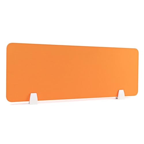 HJYCLFAZU Acoustic Desk Divider Panel for Office, Easy Install, Removable Clamp, Rounded Edges, Soundproof Gray Partition, 120x30cm, Workspace Privacy Solution