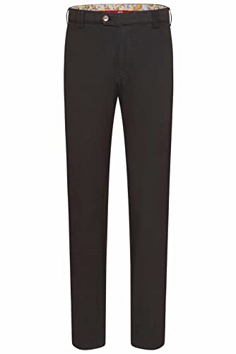 MEYER Pantaloni da Uomo Bonn Cotone - Nero - Chino di Cotone Constant Colour