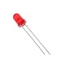 Red LED 5mm Round Wide Angle Diffused LED Light Emitting Diode Bright PCB Breadboard-Friendly (Pack of 25)