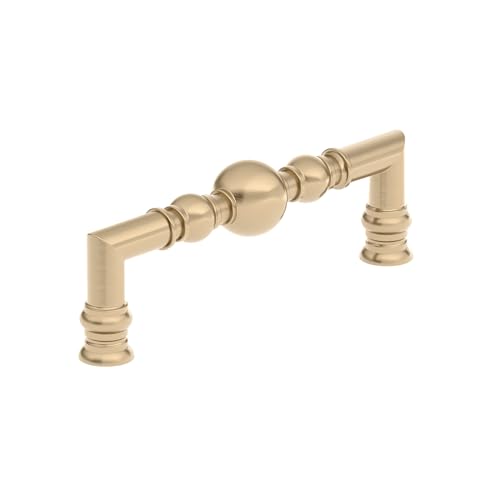Richelieu Hardware BP8789128CHBRZ Firenze Collection 5 1/16-inch (128 mm) Center-to-Center Champagne Bronze Traditional Round Cabinet and Drawer Pull Handle for Kitchen, Bathroom, and Furniture