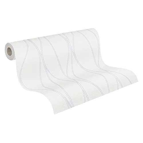 A.S. Création 245014 2450-14 Papier peint non-tissé à peindre Blanc 25 m x 1 m