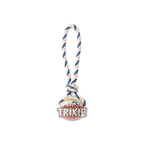 TRIXIE Denta Fun Ball am Tau Naturgummi ø 7 / 24 cm