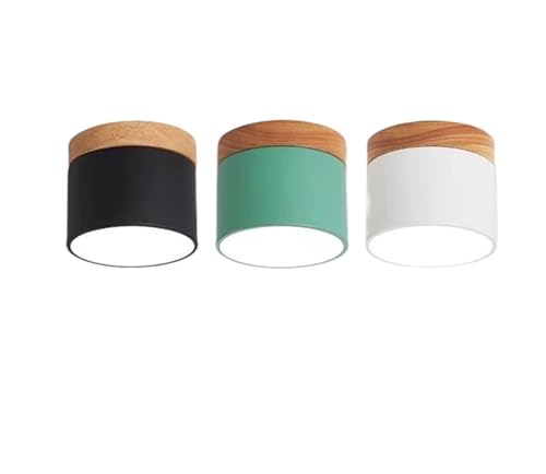 Lámpara de techo de grano de madera foco LED de 12W para vestíbulo