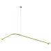 Kingston Brass CC3142 63-Inch Large Size by 26-1/2-Inch Corner Shower Rod, Polished Brass