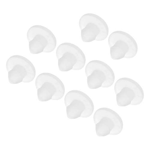 Image of MECCANIXITY 10pcs Silicone Snap in Locking Hole Plugs,2.5mm /0.1 Inch Mounting Diameter Narrow Groove Width 1.5mm Panel Seal Cover Round for Kitchen Bulkheads Waterproof Sealing Plugs Clear