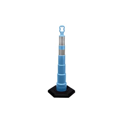 Cortina Safety Products 03-750-64HBG Grip N Go Trim Line Channelizer with 6" and 4" HI Collar, 42", Blue