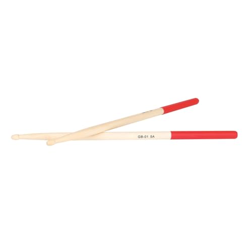 Baquetas para adultos de madera de arce, para batería y batería electrónica, color rojo miniatura 5