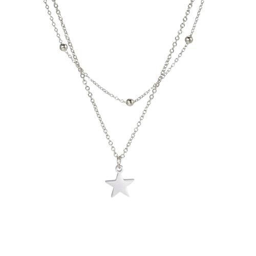Collier ras du cou étoile double couche et bijou esthétique unisexe