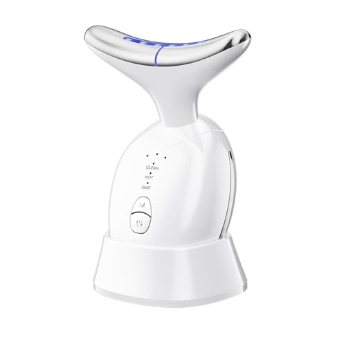 Masseur facial LED anti-rides et fermeté du cou à vibrations thermiques