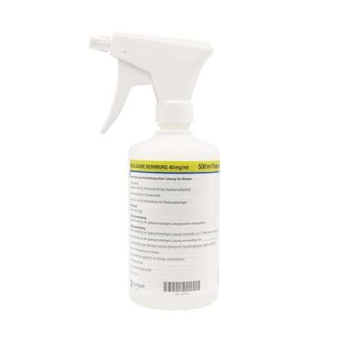 BIENE24 Oxalsäuredihydrat-Lösung Set 40mg/ml gegen Varroamilbe (500ml) mit Sprayer (Oxalsäure) von Serumwerk für Bienen Imkerei Imker Träufelbehandlung Sprühbehandlung
