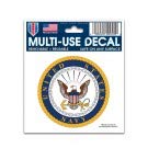 Autocollant multi-usages bleu marine Wincraft 7,6x10,2 cm sticker rectangle