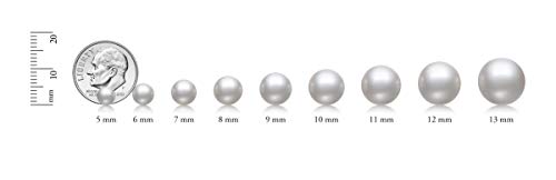 Belacqua Natural Cultured Freshwater Pearl Strand Necklace in Sterling Silver, Size 5.5-9.5mm, Length-16 to 36 Inches, Clasp-Fishhook, Jewelry for Women, Gift Box Included3