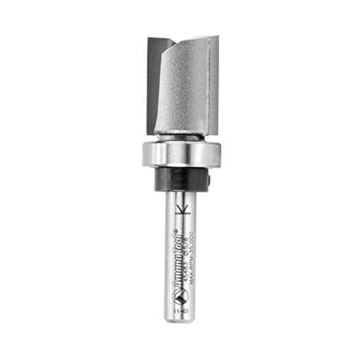 Image of Amana Tool 45483 Carbide Tipped Flush Trim Plunge Template Router Bit 5 /8 Dia x 3 /4 x 1 /4 Inch Shank with Upper Ball Bearing
