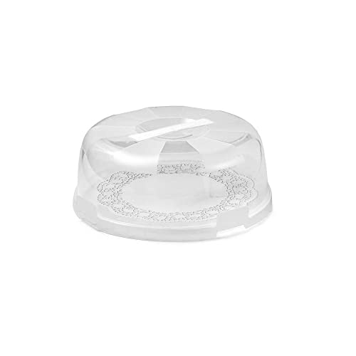 Snips, Porta Tarta, Caja de Transporte para Tartas, Contenedor Pasteles con 4 Cerraduras de seguridad, 28 x 9 cm, Made in Italy, 0% BPA e phthalate free