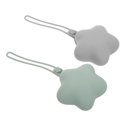 FRCOLOR 2 piezas Estuche de para Chupete para Portátil y Duradero Funda Protectora Polvo para Recién Nacido Almacenamiento Versátil para Viaje y Uso Diario Colores Gris Verde y Gris