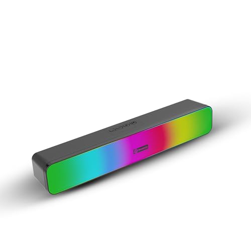 Image of Boom Flash 20W Soundbar with Upto 8Hrs Non-Stop Music, Sound Bar for Television and Multiple Compatibility Modes, Deep Bass, Powerful Sound - Visibing Black