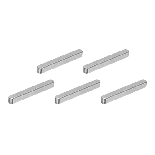 uxcell 5 llaves de pluma de extremo redondo, 3 x 3 x 25 mm, acero al carbono, llave de eje de transmisión paralela, ranura de máquina para conexión de fijación tipo eje