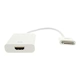 Dock Connector to HDMI Adapter Cable For Iphone 4G 4S iPod Touch Ipad2 (WHITE, 1)