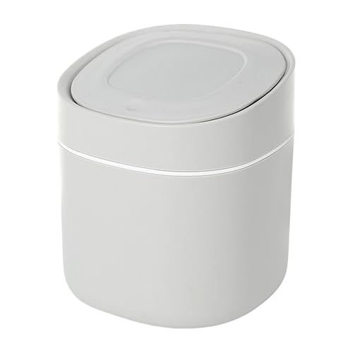 dzqad Poubelle de Bureau - Corbeille À Déchets Avec Couvercle À Pression Gain De Place - Panier Multifonction pour Déchets & Rangement : Organisateur Cosmétique pour Coton-Tiges, Morceaux de Papier et