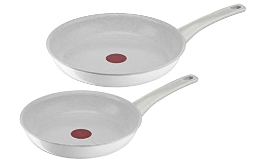 Tefal Natural Chef on Set de 2 Poêles 24/28 cm, Revêtement Céramique Sûr, Thermo-Signal, Indicateur de Température, Cuisson Saine, Résultats Croustillants, Eco-Conception, Fabriqué en France C4519053