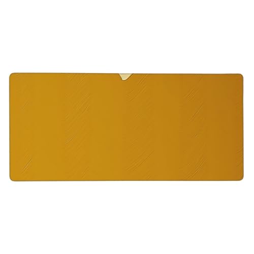 Tapis de souris de jeu XXL 40x90cm jaune moutarde et noir avec bords cousus pour bureau