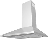 CIARRA 90cm Cooker Hood, 370m³/h, Energy Class A, 3 Speeds,Black