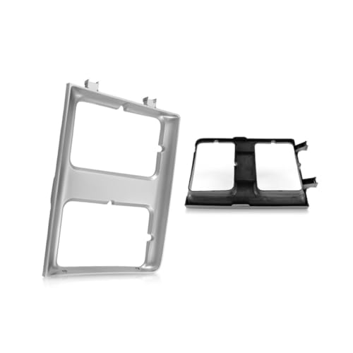 For Chevy C10 / C20 Headlight Door 1985 1986 Driver and Passenger Side Pair/Set | w/Dual Headlamps | Silver | GM2512126 + GM2513126 | 15598727 + 15598728