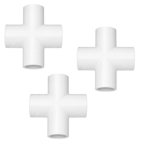 Image of DEHRAN UPVC Cross Tee 1 /2 inch Inch (20mm) Water Pipe Connector for Home Plumbing