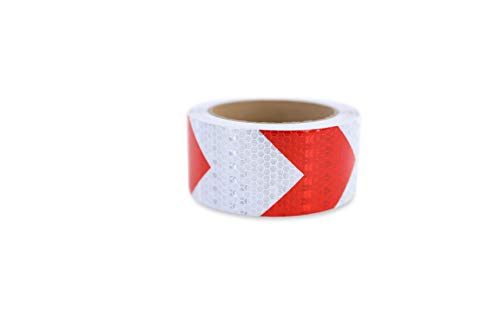 Preisvergleich Produktbild Carparts-Online Signalband Markierungsband Absperrband selbstklebend reflektierend rot weiß 10m