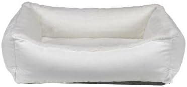 Bowsers Winter White Dream Fur (Inner) Snowflake Microvelvet (Outer) Oslo Ortho Bed (Medium)