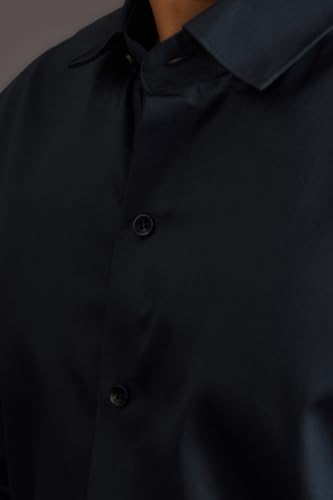 Image of BEYOURS Men's Full Sleeve Shirt Regular Fit Spread Collar 100% Cotton Satin Office & Formal.