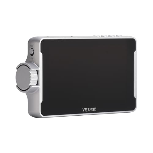 Image of VILTROX 5.5 Inch Portable On-Camera Monitor, 4K Touchscreen HDMI Video Field Monitor, 1920x1080 Wide Viewing, Sunshade Hood, HDMI in and outputs, 3D LUTs (White)