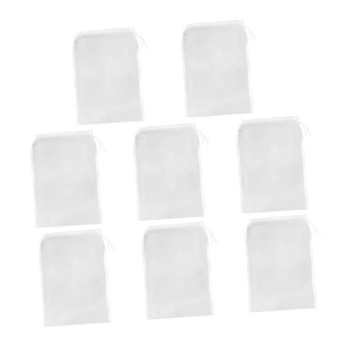 ROMISBABA 8 Piezas Filtro de Malla Reutilizable Bolsa Filtro Cocina para Leche Vegetal Yogur Jugo Vino con Malla Densa para Filtrado Casero